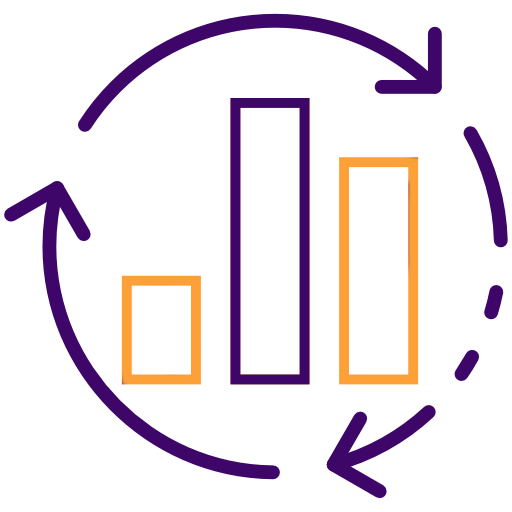 Icon Kreissymbol mit Balkendiagramm